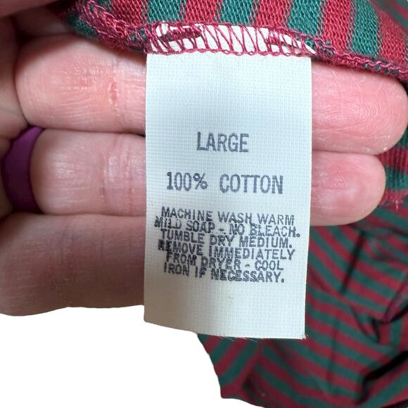 Vtg 80s J Crew Oarsman Outfitters Polo Women's Large Red Green Preppy Prep - Picture 5 of 8